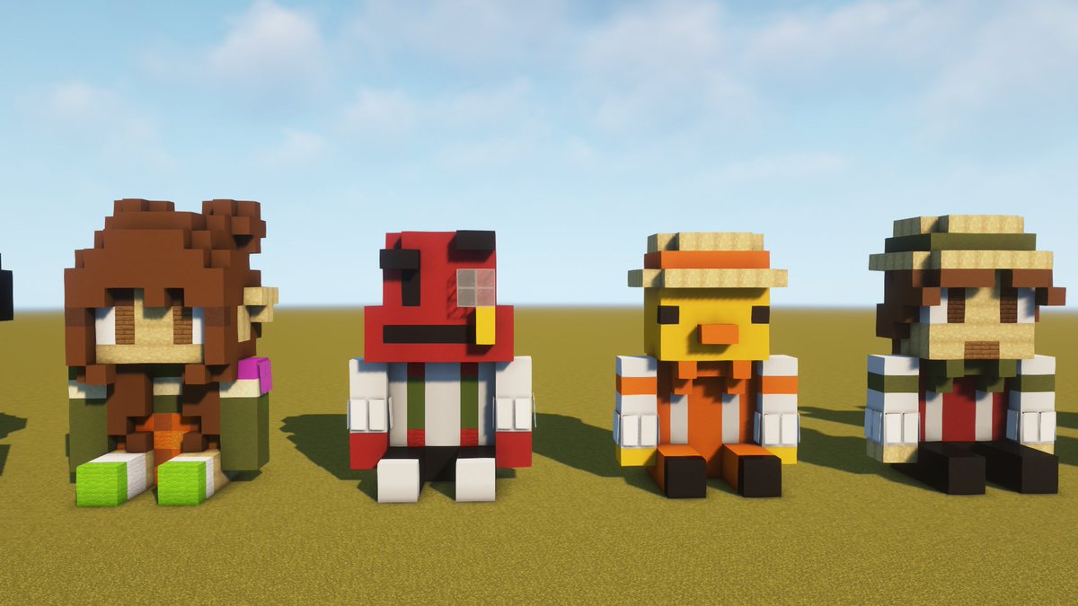 isthatjed's tweet image. @_WorldOfColor_ Challenged me to build something that makes my year special, so I built all the amazing people I met in Minecraft. I gave myself a deadline, but I only managed to do some @MinecraftParks friends, so I'm gonna do my @playmineclub friends next😅