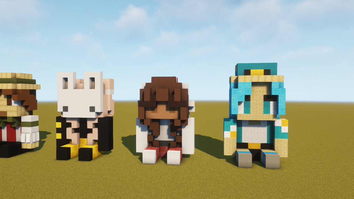 isthatjed's tweet image. @_WorldOfColor_ Challenged me to build something that makes my year special, so I built all the amazing people I met in Minecraft. I gave myself a deadline, but I only managed to do some @MinecraftParks friends, so I'm gonna do my @playmineclub friends next😅