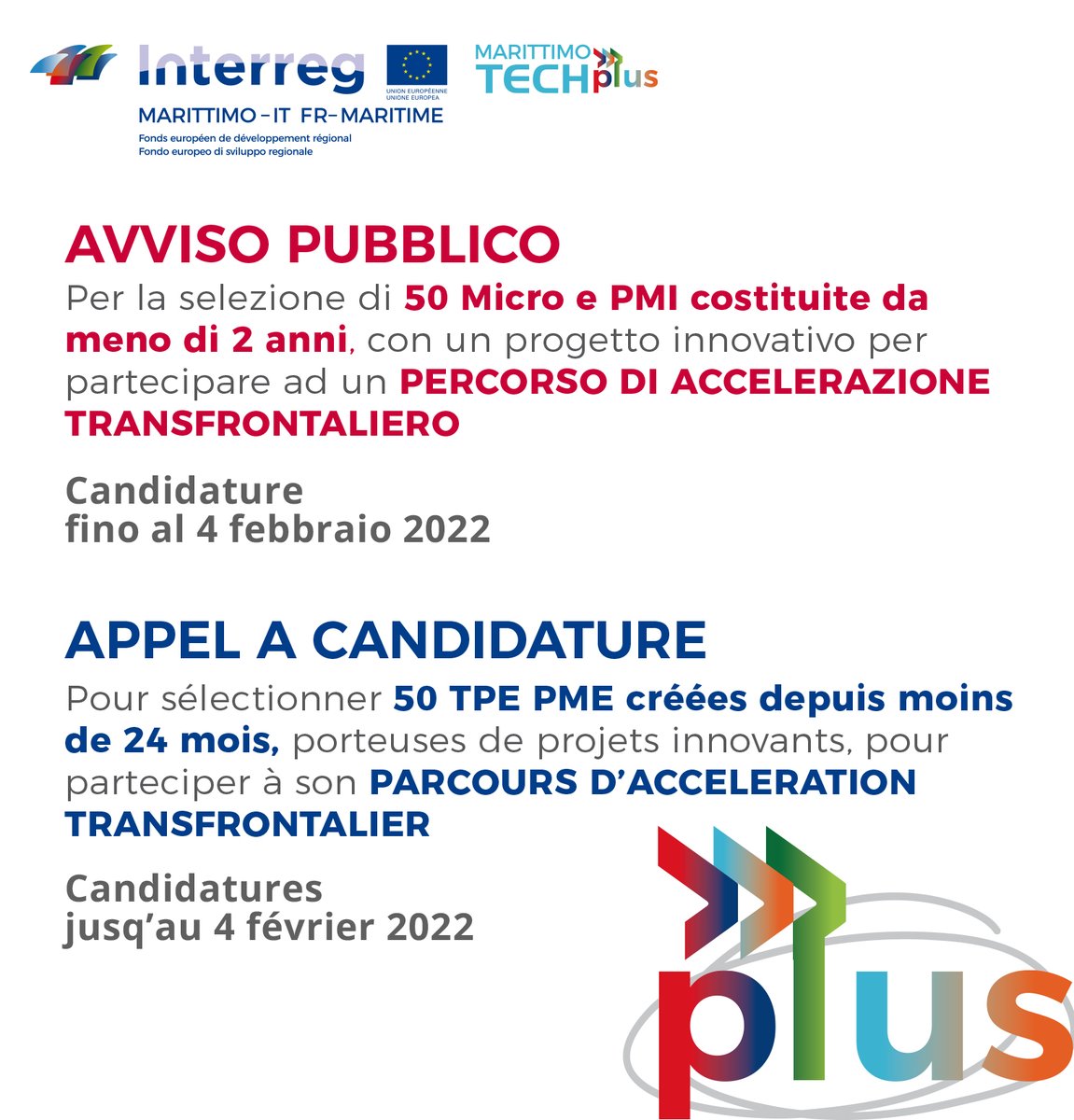 🇮🇹
📌Pubblicato l'Avviso pubblico per partecipare all'Acceleratore transfrontaliero #MarittimoTech📌
🇫🇷
📌Publié l’Appel à candidature pour participer à l'Accélérateur Transfrontalier #MarittimoTech
➡️interreg-maritime.eu/it/web/maritti…