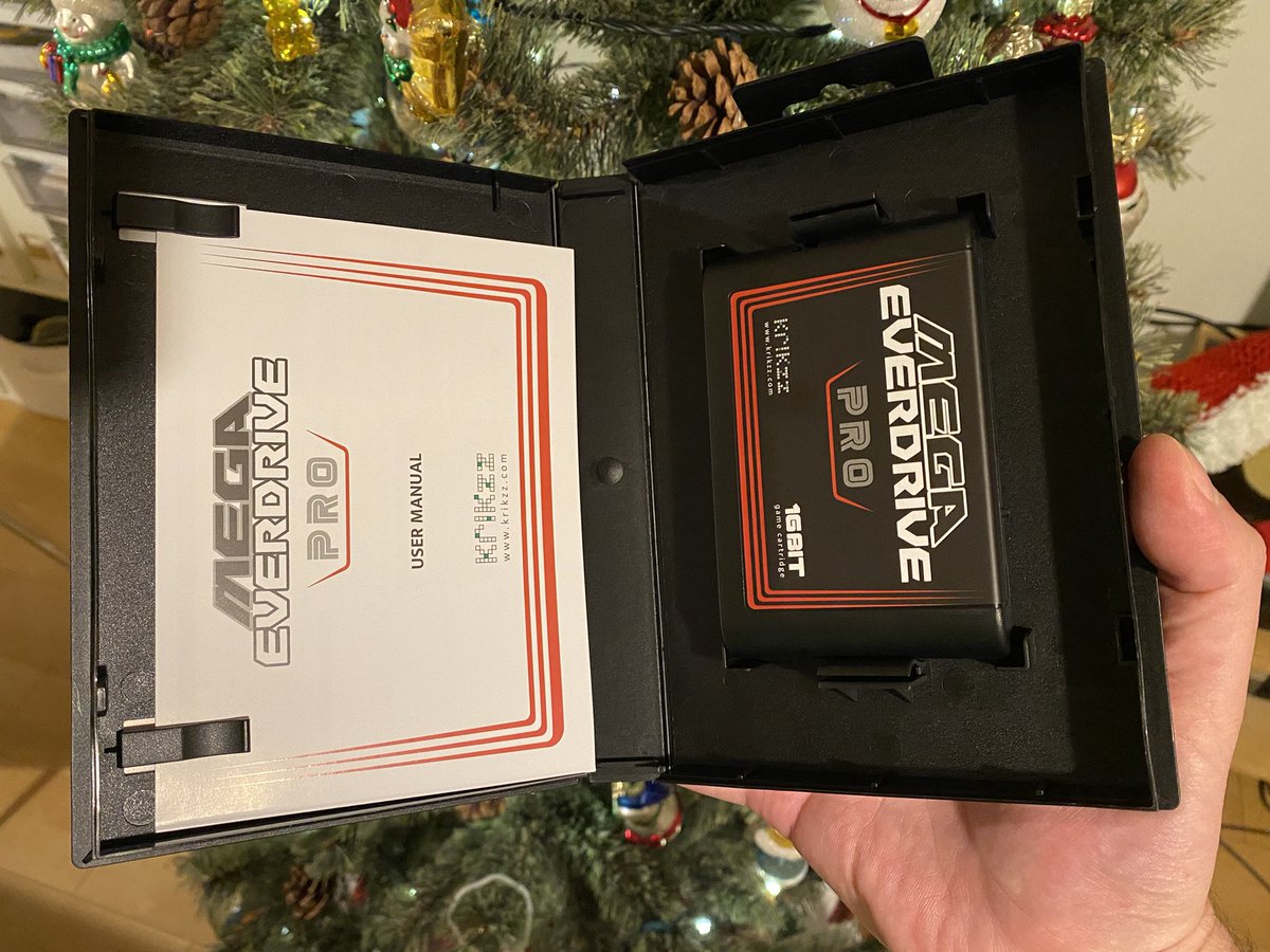 TomatoCheese's tweet photo. It’s not everyday you get a package from The Ukraine. That’s right! I got a #MegaEverDrivePro! Now I can play the entire library of Cart and CD-ROM games from this cart. Merry Christmas to me!🎄🎅🏻#SegaGenesis #segaMegaDrive https://t.co/N9yfBYnNGX
