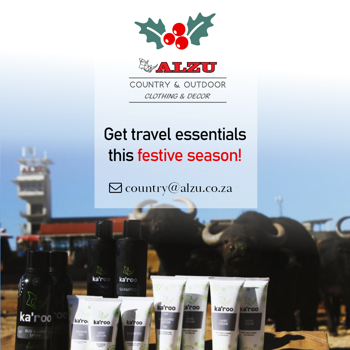 Ka`roo Magnificent Range to suit any mood. From shampoo to creams. alzu.co.za 

#alzu #alzupetroport #travelling #krugerpark #middelburg #roadtrips #nature #safari