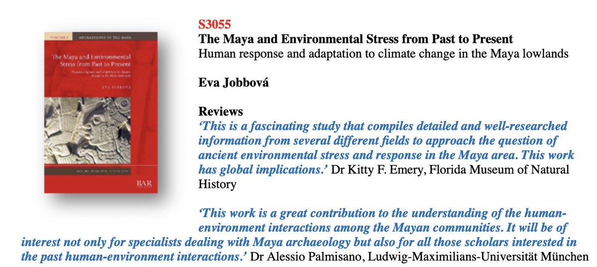 Can the past help us deal with #ClimateChange? Read how the #Maya dealt with environmental stress in @EJobbova's book 'The Maya and Environmental Stress from Past to Present' bit.ly/3FEkW7Z 'A fascinating study ... This work has global implications.” per @AlePalmi82