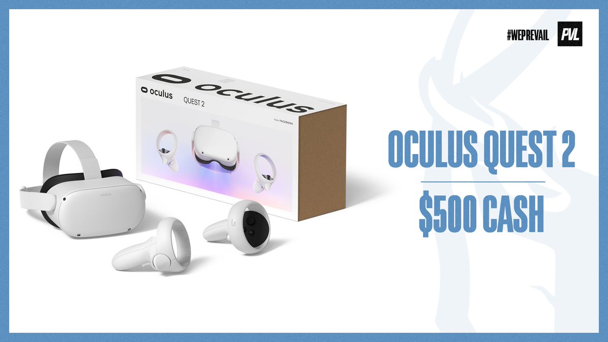 PVLTeam's tweet image. We're giving away a Oculus Quest 2 [256GB] or $500 cash to one lucky winner. 🔥
OUR BIGGEST GIVEAWAY YET. 🎉

✅ Follow @PVLTeam.
✅ RT/Like this tweet.

For extra entries: (optional)
gleam.io/Y22s9/pvl-ocul…

🗓️ Ends: December 20th, 2021.
🎄 Happy Holidays &amp;amp; #WePrevail!