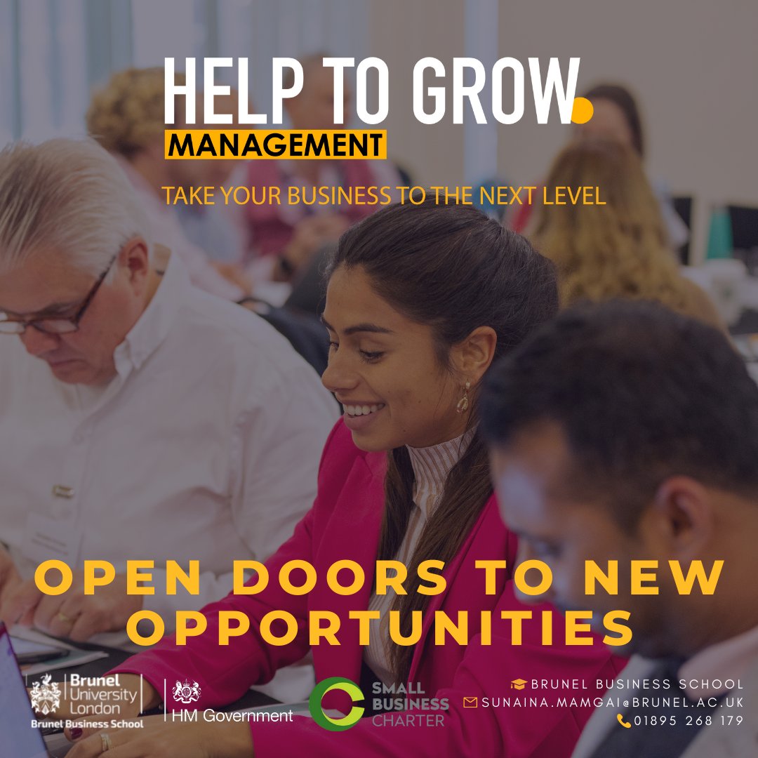 Get ahead of your competitors when you join our in-depth high-quality Help To Grow Programme!

By the end of the programme, you will develop a business growth plan to help you lead your business to its potential!

Your seat is ready and waiting for you. 
💻smallbusinesscharter.org/h2gm-registrat…