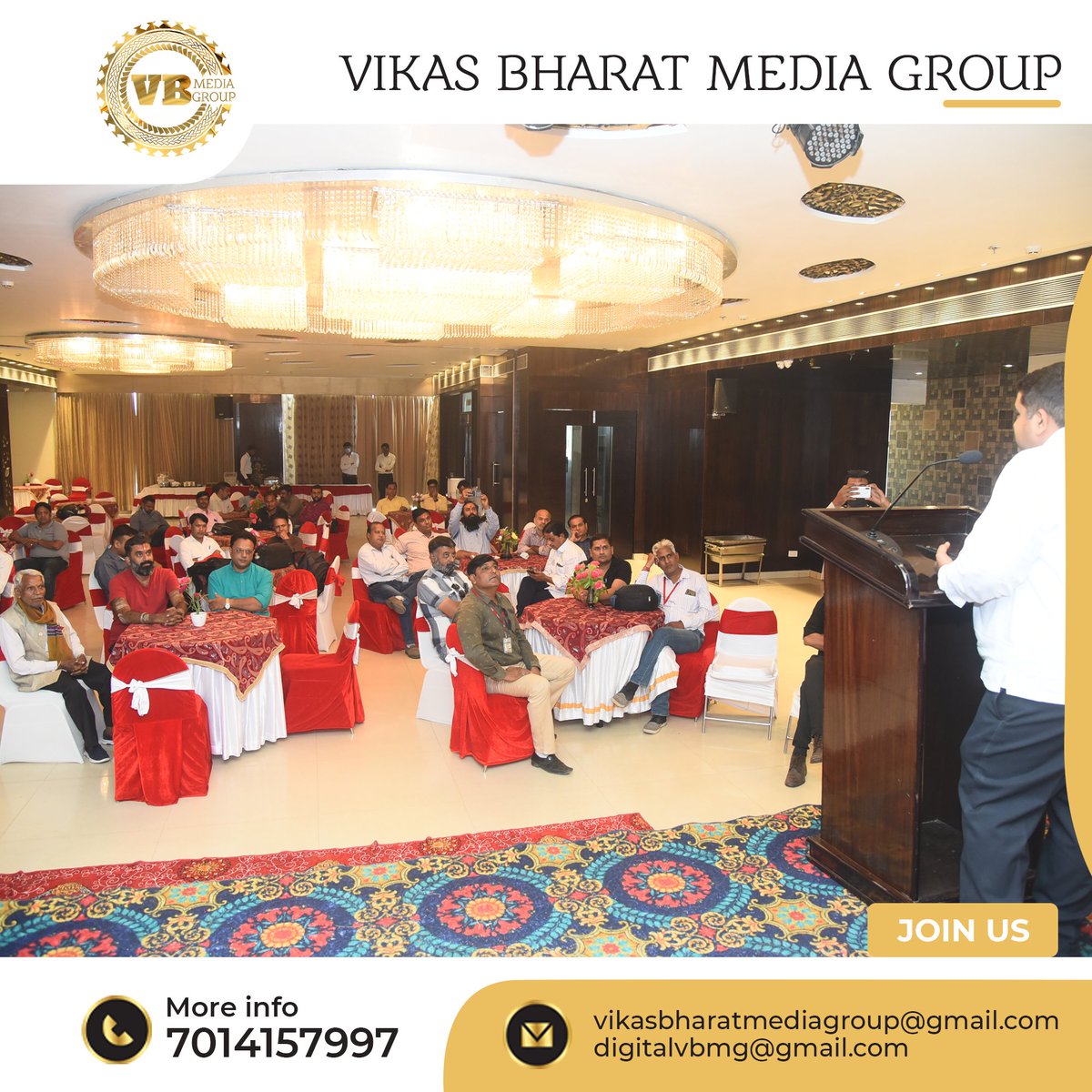 vbmg_india's tweet photo. Here are some more pictures of our lively pre-launch event held on the 10th of November. We thank everyone who attended our programme and all those who helped us in organising our erudite event. #VBMG #vbmgindia #vikasbharatmediagroup https://t.co/H6rLC7iYvC