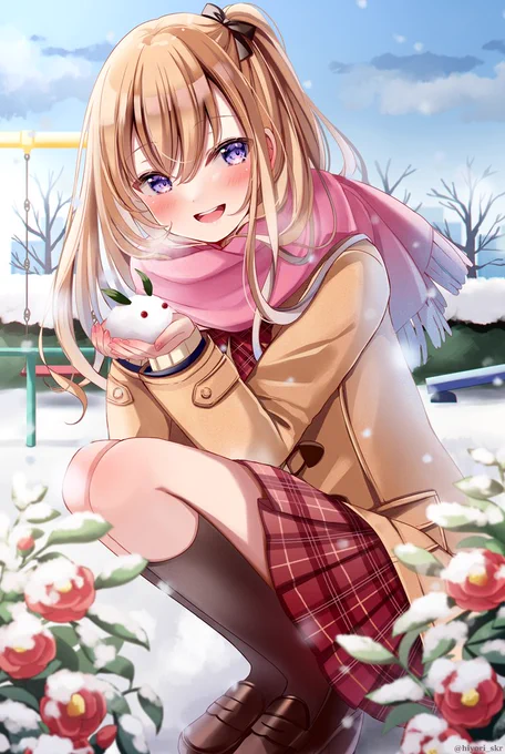 「みてみて～!❄️」 