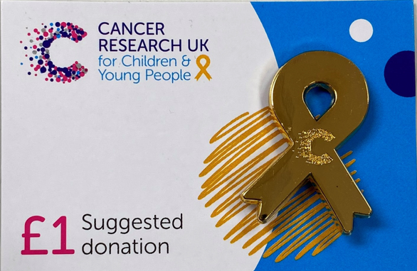 We’re developing a strong, long-lasting community of children’s and young people’s cancer researchers in the UK. Support our research, and help raise awareness – visit your local store today, and pick up a gold ribbon pin badge ⭐