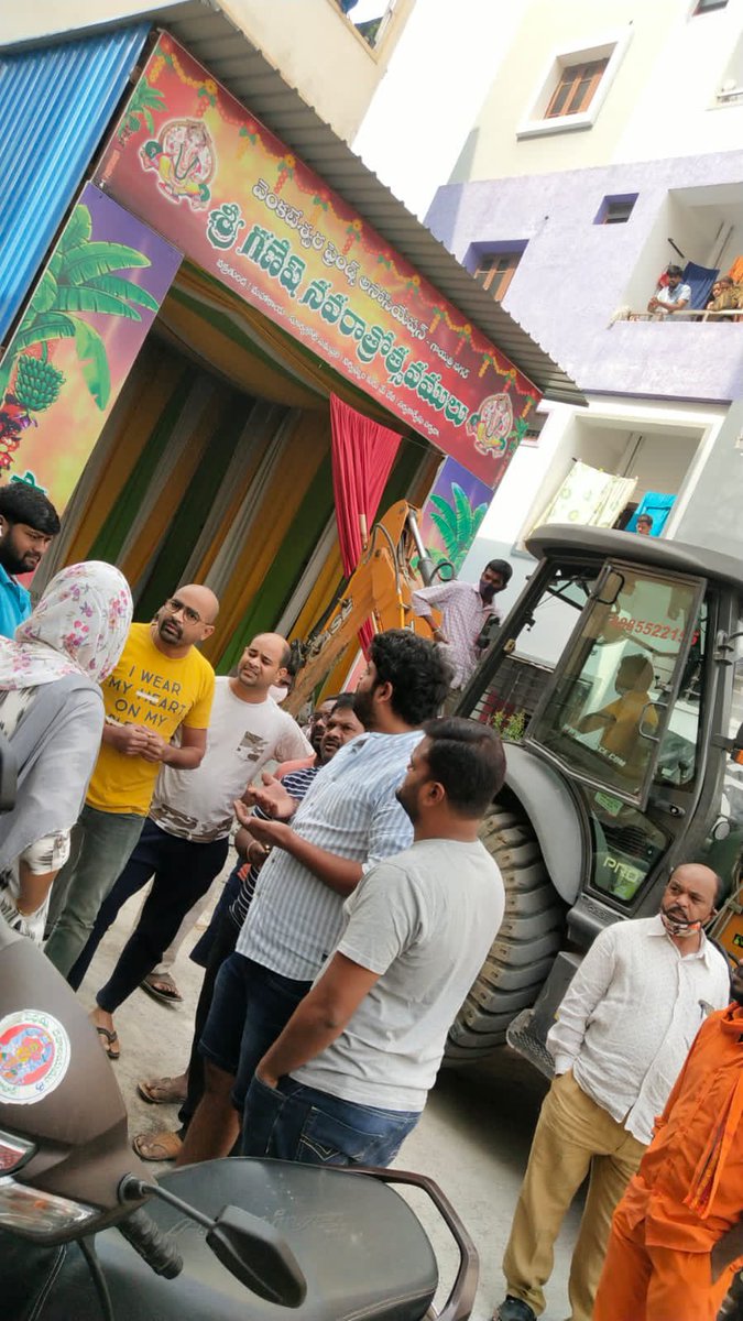 adv_prasad406's tweet photo. Today morning those people suddenly came without any notification and tried to demolish it.This is located at Gayatri nagar,Allapur village…Please take action on this issue https://t.co/gRW4q4tqu1