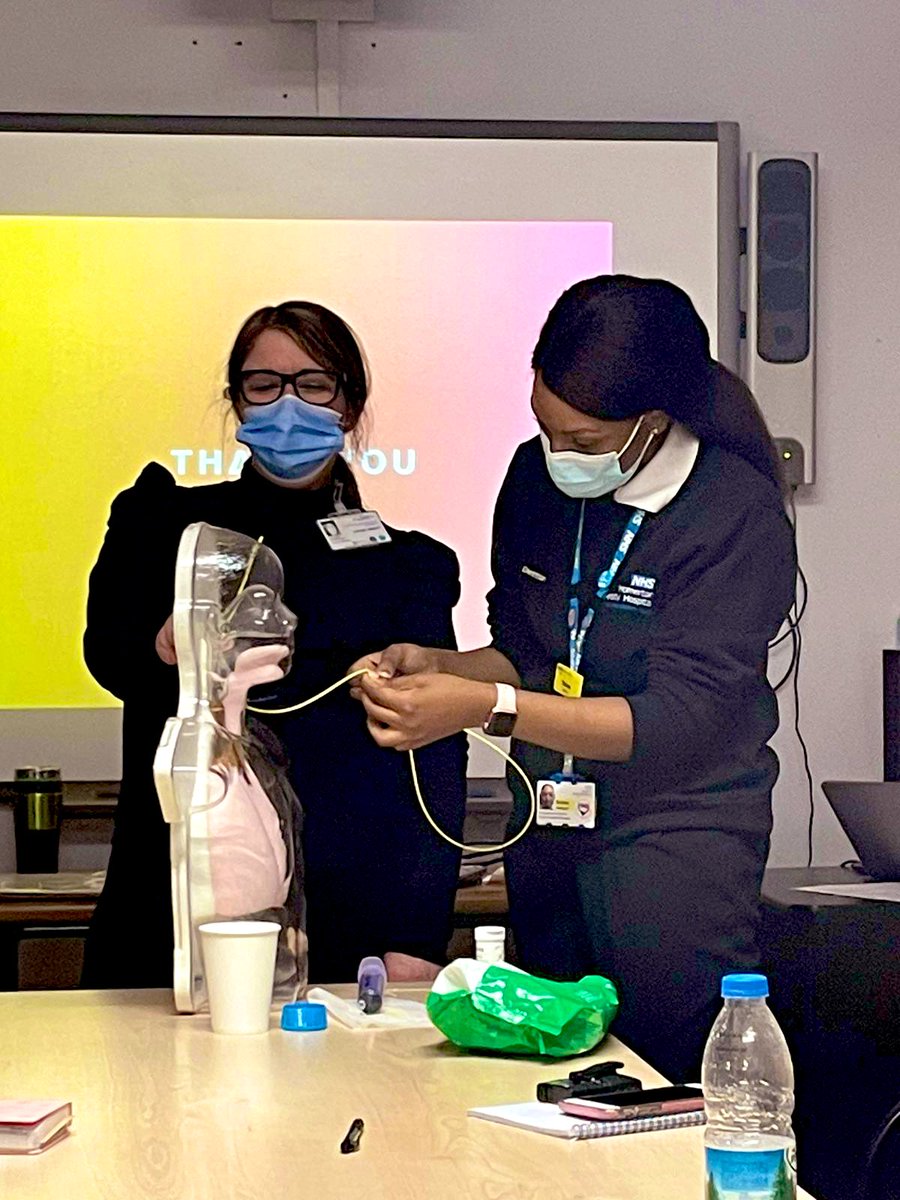AcuteHomerton's tweet photo. Christmas time, mistletoe and erm…nasogastric line! 

Great MDT training on NG tube insertion yesterday with the #nurses and #dietitians @NHSHomerton @acrt_homerton @BDA_Dietitians @theRCN https://t.co/JkhYooYD63