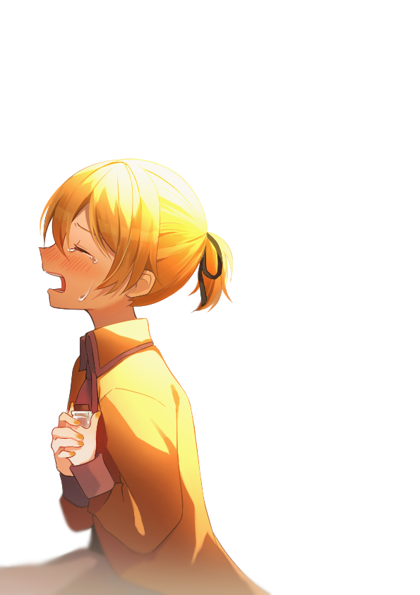 kagamine len ,kagamine rin crying blonde hair tears closed eyes bloom short ponytail 1girl  illustration images