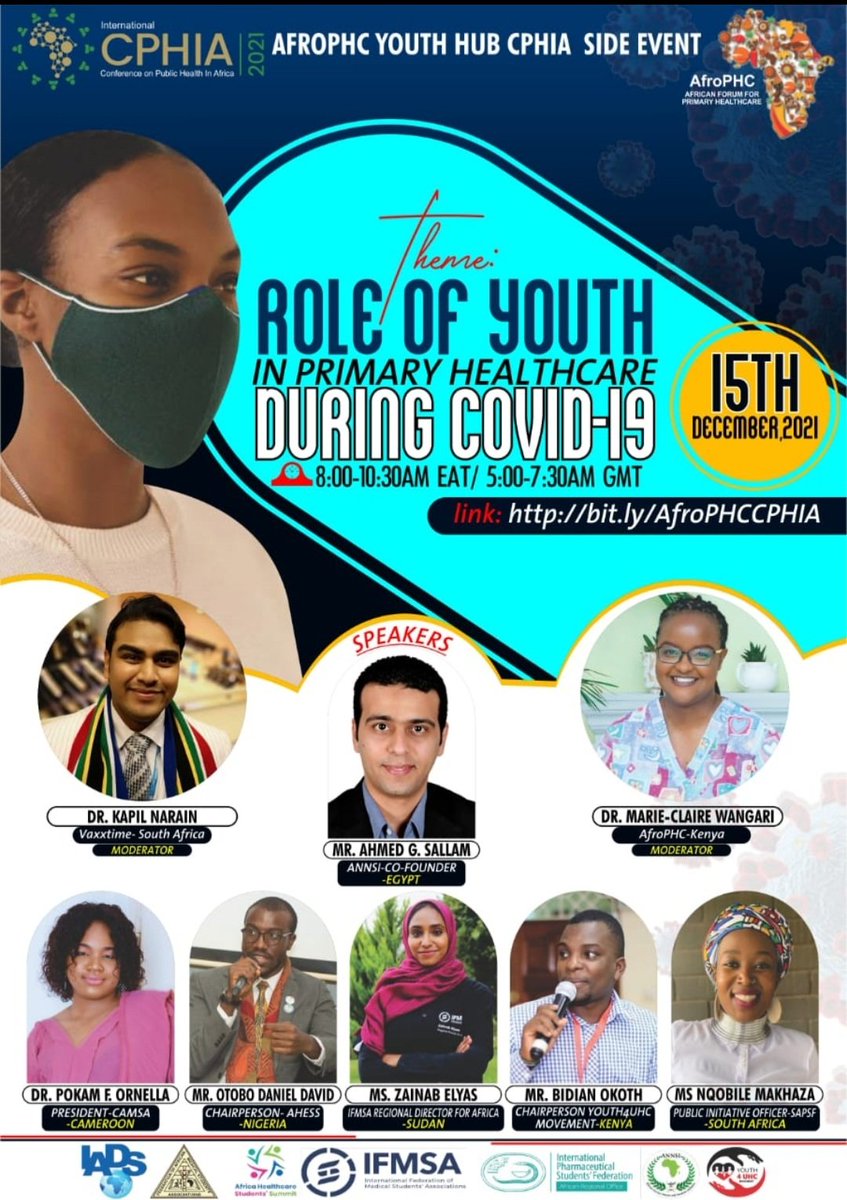 OpFeunou's tweet photo. No one is safe until everyone is safe. Youths should emphasise on health literacy on vaccination to curb down information bias and promote vaccination of our population.
#AfroPHCYouth #CPHIA2021 #Youth4UHC #FAMSA #AHESS https://t.co/3Sxq9OPO9u