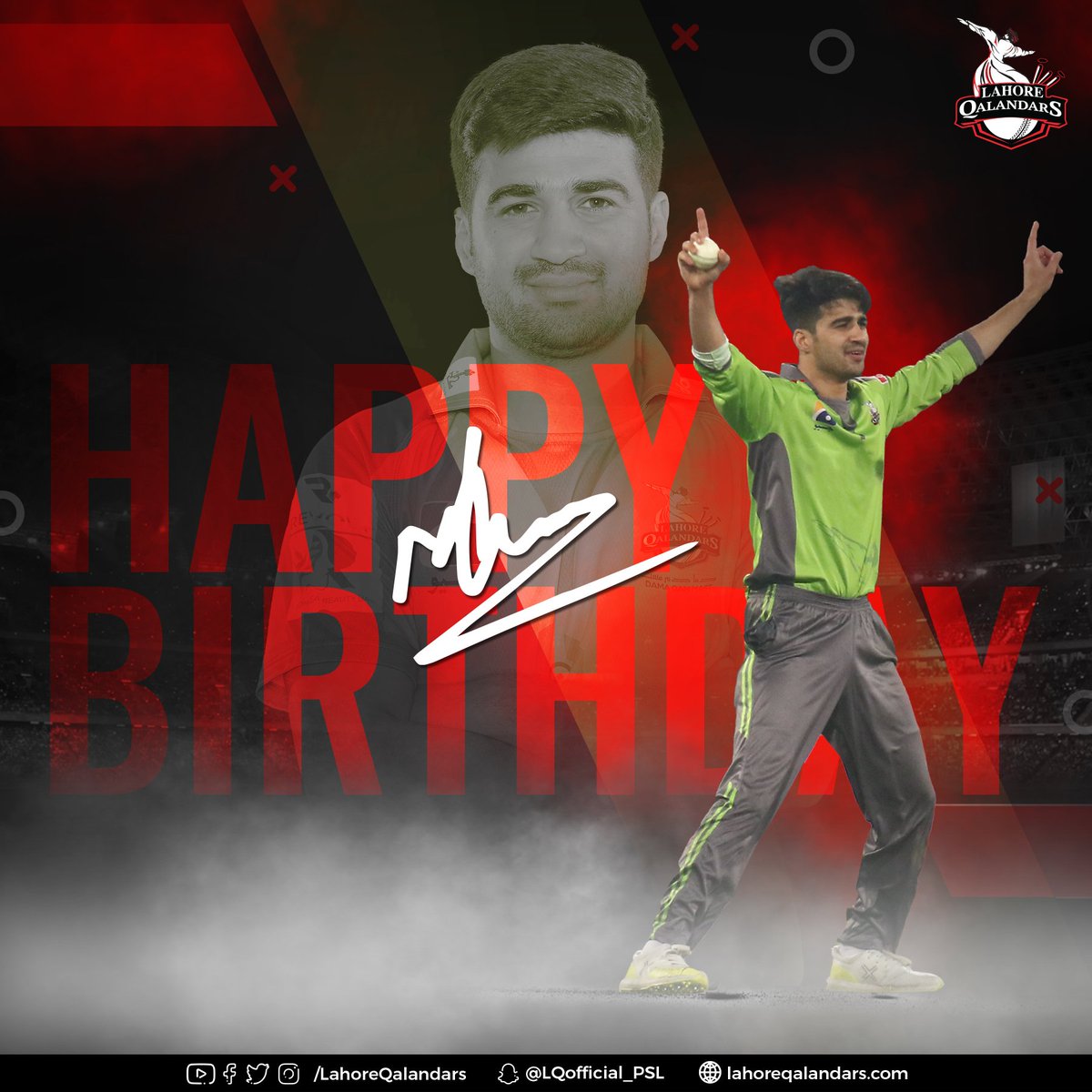 lahoreqalandars's tweet photo. Many Happy returns of the day to our #Qalandar @maazkhan444! 

#DamaDamMast #MainHoonQalandar https://t.co/IXGU2IWLyV
