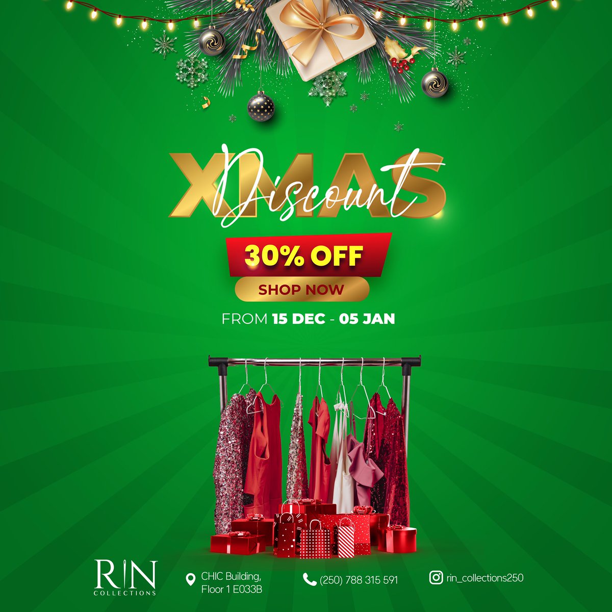 CollectionsRin's tweet photo. We are giving Christmas presents 
30% off
Find us in chic building floor 1 shop EO33B and dial 0788315591 for more details https://t.co/xlJbJ2wcQ6