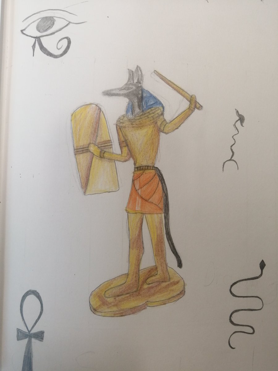 Llanwern_art's tweet photo. Gorgeous observational drawing of an ancient Egyptian model by @Llanwern_High year 8 pupil Malisa Cook https://t.co/7VMQQ39jRc