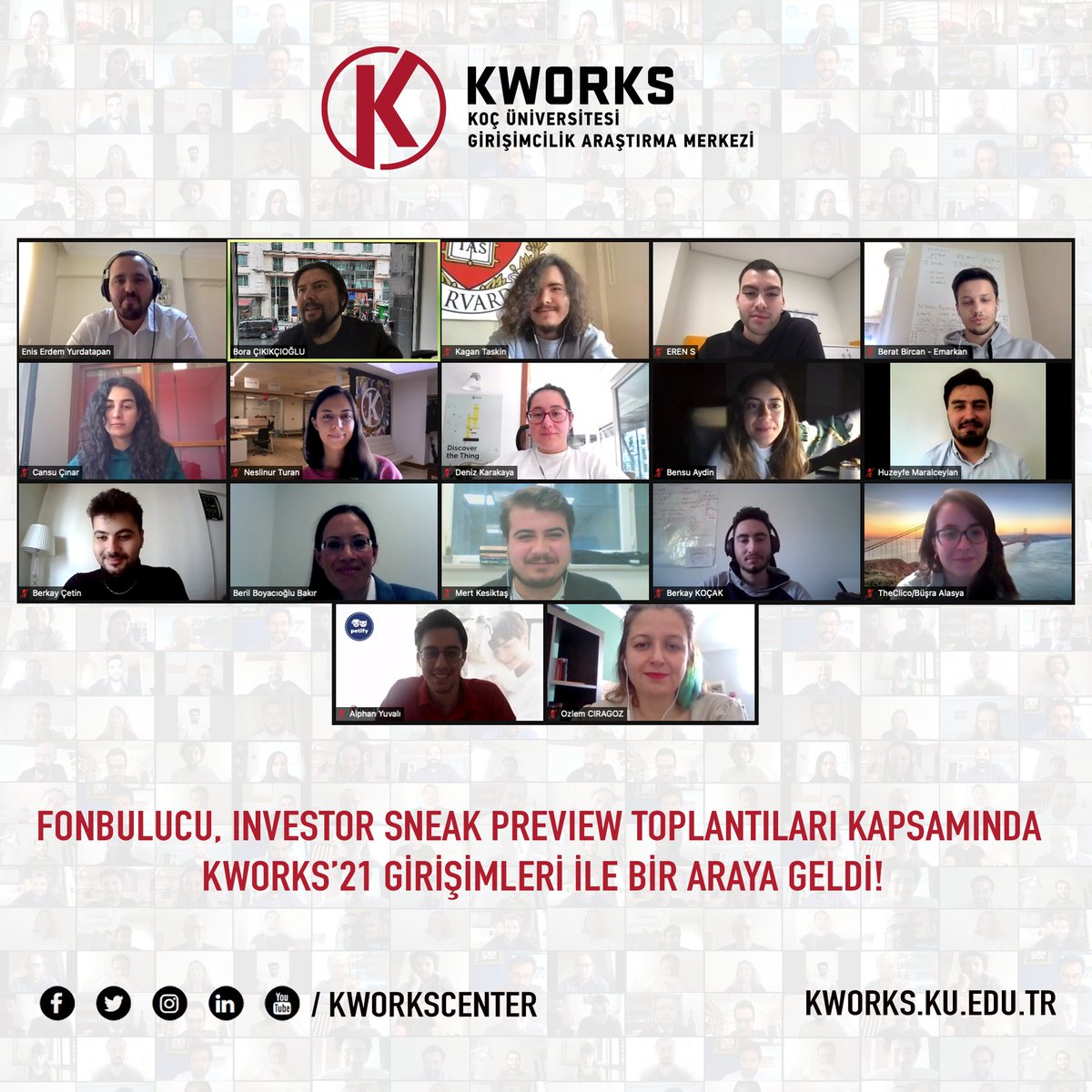 kworkscenter's tweet photo. Fonbulucu geçtiğimiz günlerde Investor Sneak Preview toplantılarımız kapsamında KWORKS'21 Girişimleri ile buluştu.
#KWORKSGirişimleri #KWORKSstartups #TurkishStartups #Girişimcilik #Entrepreneurship #Investment #vc #crowdfunding @fonbulucu https://t.co/eufLZLgUvQ