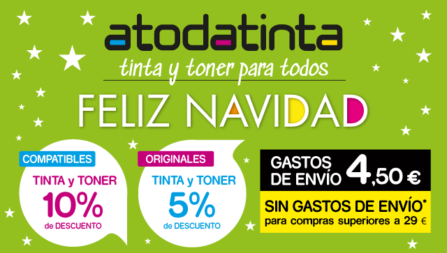 Atodatinta's tweet photo. Atodatinta te hace un regalo:
10% Dto. en COMPATIBLES y 5% Dto. en ORIGINALES + GASTOS DE ENVIO GRATIS*.
*Para Compras superiores a 29 €. 
*OFERTA VÁLIDA: 15, 16 y 17/12/2021
HAZ TU COMPRA EN: https://t.co/a4jCQiYaao
Introduce tu código para obtener tu regalo: ATT2021 https://t.co/ysWLtWkYj0