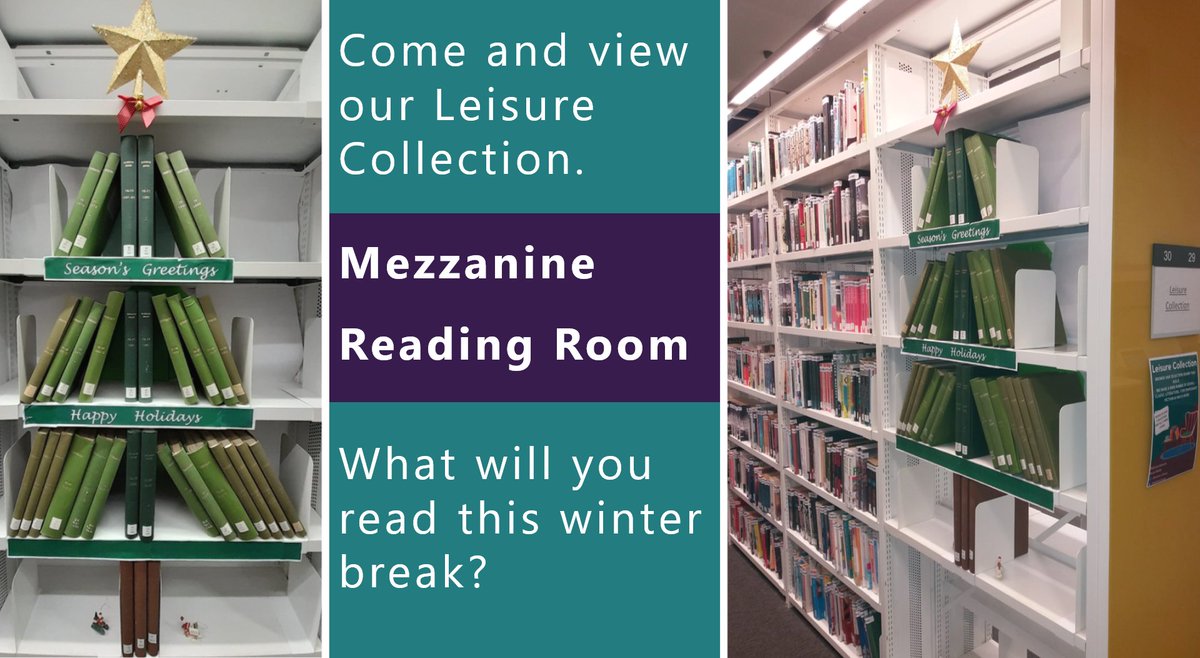 HullUni_Library's tweet photo. Check out the Leisure collection in the Library Reading Room on the Mezzanine floor. Which is your favourite book for the winter break?
#bookbuilds #bookchristmastree #bookstyling https://t.co/Q8nau3Mbz8