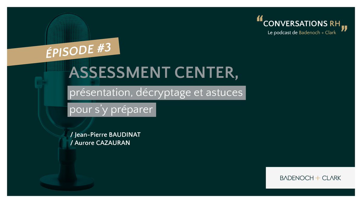 BadenochClarkFR's tweet photo. #ConversationsRH 🎙️ | L’#Assessment Center est une méthode #RH basée sur plusieurs évaluations des candidats. Découvrez tout ce que vous devez savoir à son sujet dans le 3ème épisode de notre #podcast ! 📍 https://t.co/5R4GU876fy https://t.co/moo0EtnZuH
