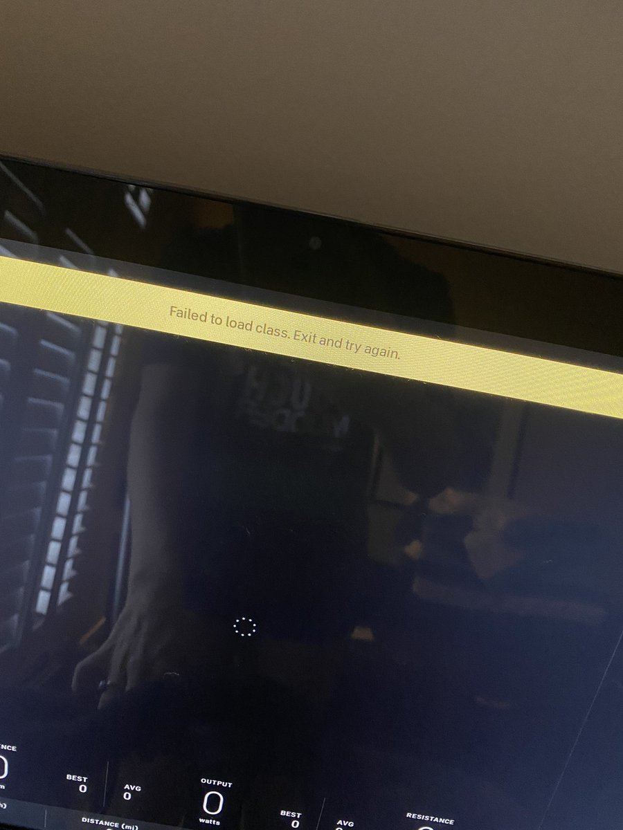 goddardhannah's tweet photo. @onepeloton I can’t seem to load any classes this morning - based in the UK, London. WiFi is OK and have been using every morning … is the platform down? Thanks, H https://t.co/RaXYaLlHx1