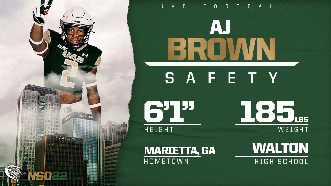 Welcome to the Southside, AJ Brown!

🖊 <a href="/AJxBrownx2/">AJ Brown</a>
📍 Marietta, Ga.

#WinAsOne | #NSD22