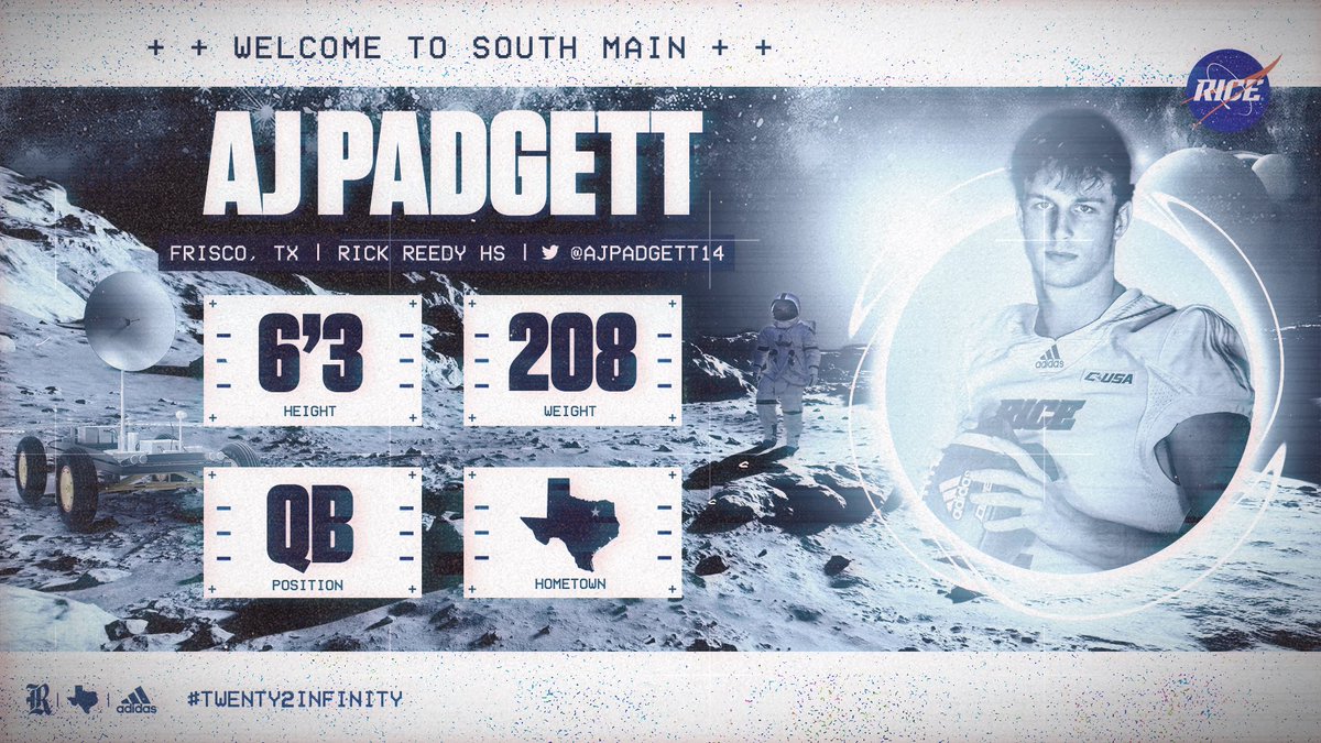 RiceFootball's tweet image. Welcome aboard, @AJPadgett14!

#GoOwls👐 x #Twenty2Infinity
