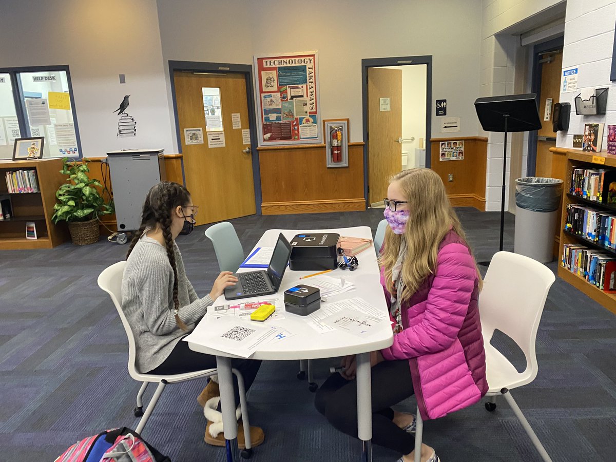BearsIMC's tweet photo. Check out Mrs. Particelli's classes trying to breakout using their knowledge of Newton's Laws Of Motion! @EtownAreaMS #breakoutedu https://t.co/R8ObyyJEfa