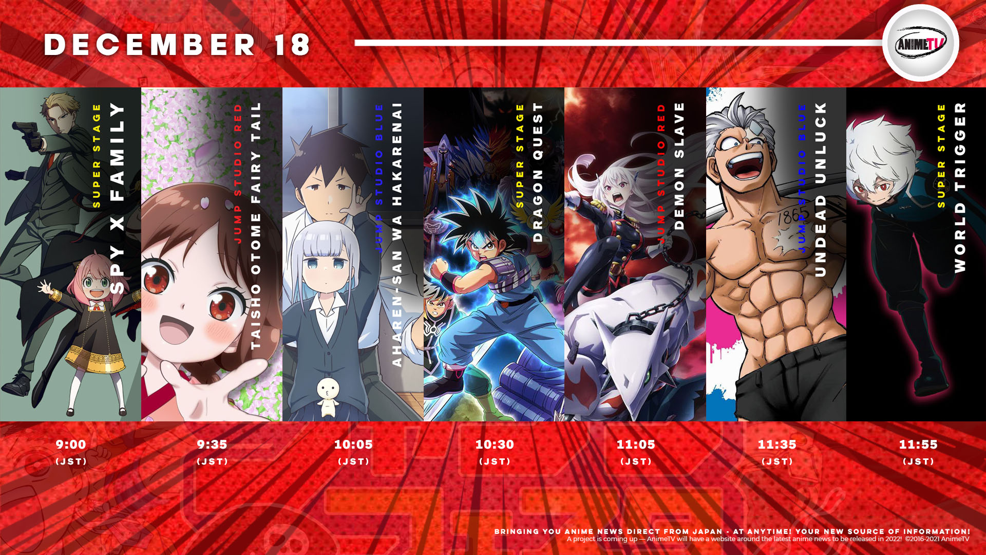 Jump Festa 2022 Schedule Animetv チェーン On Twitter: "【Full Schedule】 Jump Festa 2022 Scheduled For  December 18 To December 19! What Are You Most Looking Forward To Out Of Jump  Festa 2022? 😊 ✨More: Https://T.co/Ve3Cajwtri Https://T.co/Xxkg8Vhv9K" /