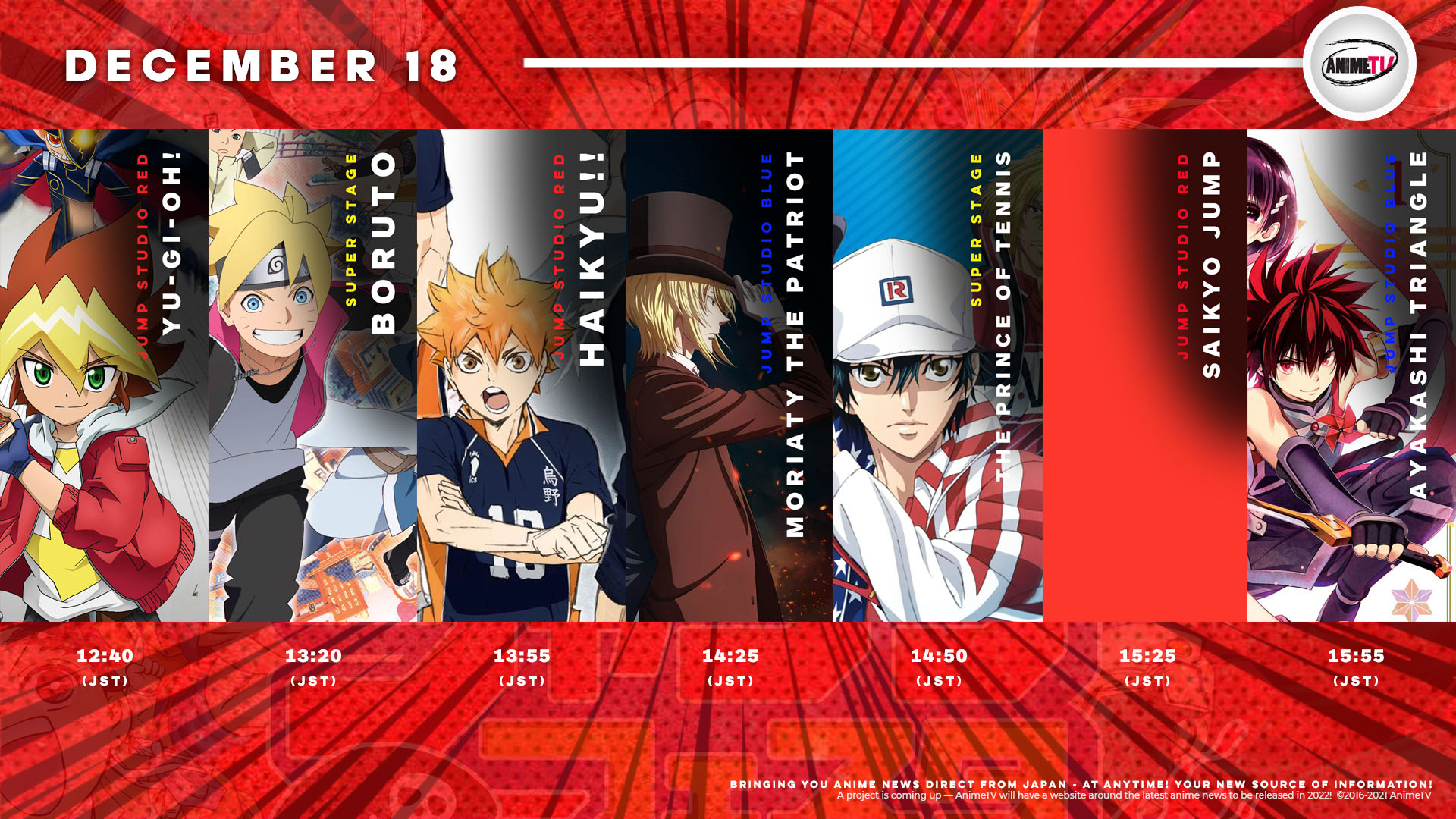 Jump Festa 2022 Schedule Animetv チェーン On Twitter: "【Full Schedule】 Jump Festa 2022 Scheduled For  December 18 To December 19! What Are You Most Looking Forward To Out Of Jump  Festa 2022? 😊 ✨More: Https://T.co/Ve3Cajwtri Https://T.co/Xxkg8Vhv9K" /