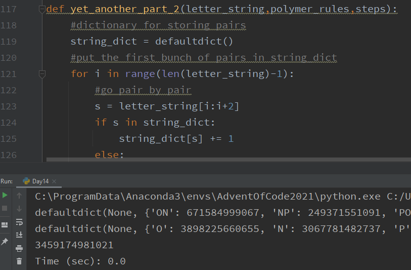 hackingmath's tweet photo. I finally completed "Extended Polymerization" - Day 14 - Advent of Code 2021. As the name of my function says, it was not my first attempt on part 2. Gotta admit I needed a hint. https://t.co/bVbyzkAE8w #AdventOfCode #Python #programming https://t.co/bc969eLC27