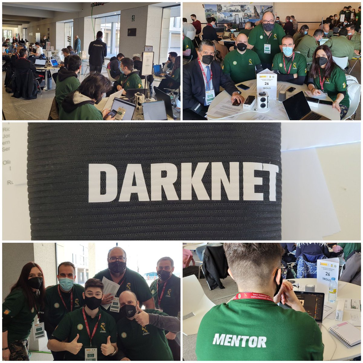 Gran mañana en la final de la III <a href="/es_ncl/">𝗡𝗮𝘁𝗶𝗼𝗻𝗮𝗹 𝗖𝘆𝗯𝗲𝗿 𝗟𝗲𝗮𝗴𝘂𝗲 GC</a>, participando con el equipo negro/darknet. 10 equipos profesionales de Europa y norte de Africa + 16 equipos amateurs.