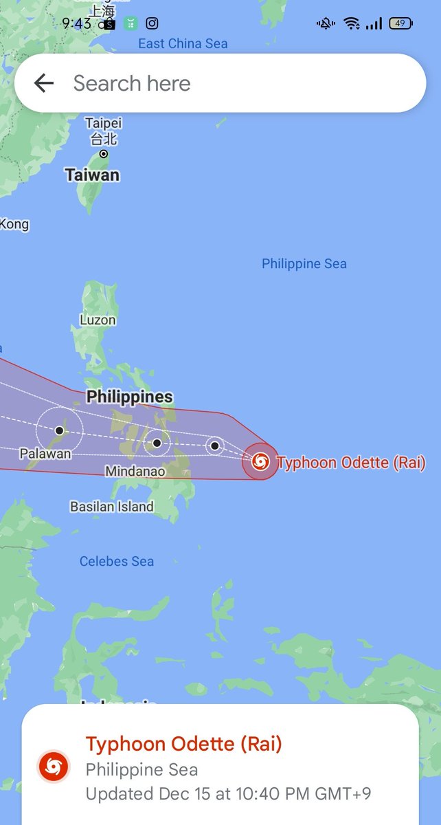 Lady_Mazikeen's tweet photo. Update for the Typhoon Odette (Rai)

Stay safe my fellow countrymen, especially in Visayas Region. Better be alert at all times. 🙏💪

#babacares https://t.co/eddAJ6QG0g