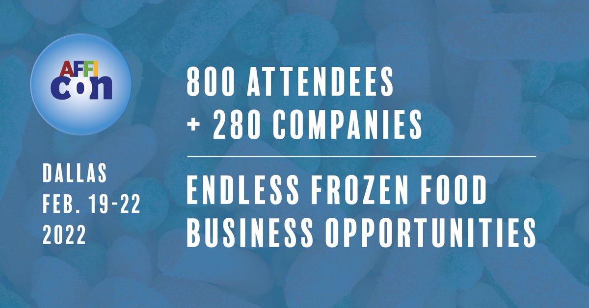 AFFI's tweet photo. With 800 attendees from over 280 companies, AFFI-CON 2022 provides endless business opportunities for the frozen food industry!
See who's coming and register today >> https://t.co/Panw2QCql1
#AFFICON #AFFICON2022 https://t.co/TVgbRVbdP0