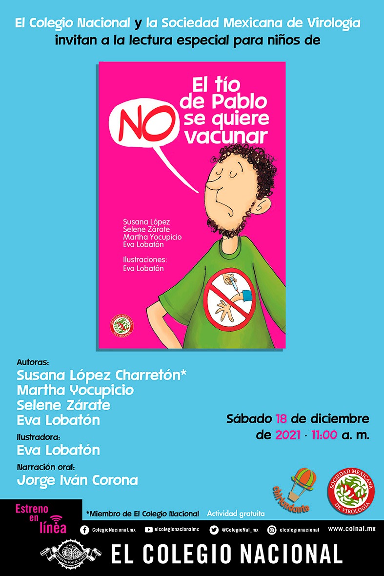 EvaLobaton's tweet photo. Acompáñanos este sábado 18 de diciembre a las 11:00 a.m. 
https://t.co/4D8qnaLpfs
@elcolegionacional @UNICEFenespañol @s.m.virologia  #smvirologia #yomevacuno #vacunasparaniños #vaccinated  #vacunassalvanvidas  #vacunacovidparaniños #vacunacovid19 #vacunasexplicadasparaniños https://t.co/Fqe8A6Svc2