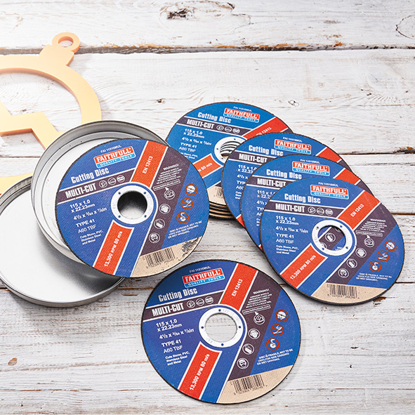 Real_Deals4You's tweet photo. Cutting an extensive range of materials, the @Faithfull_Tools Multi-Cut #CuttingDiscs are designed to be only 1mm thick - enabling a faster cutting action with less waste and dust! 👍🏼 Perfect for cutting pipes, #cutsheetmetal, #brick, #stone and more - https://t.co/XWK2r9wTdh https://t.co/a0xNhUWBZZ