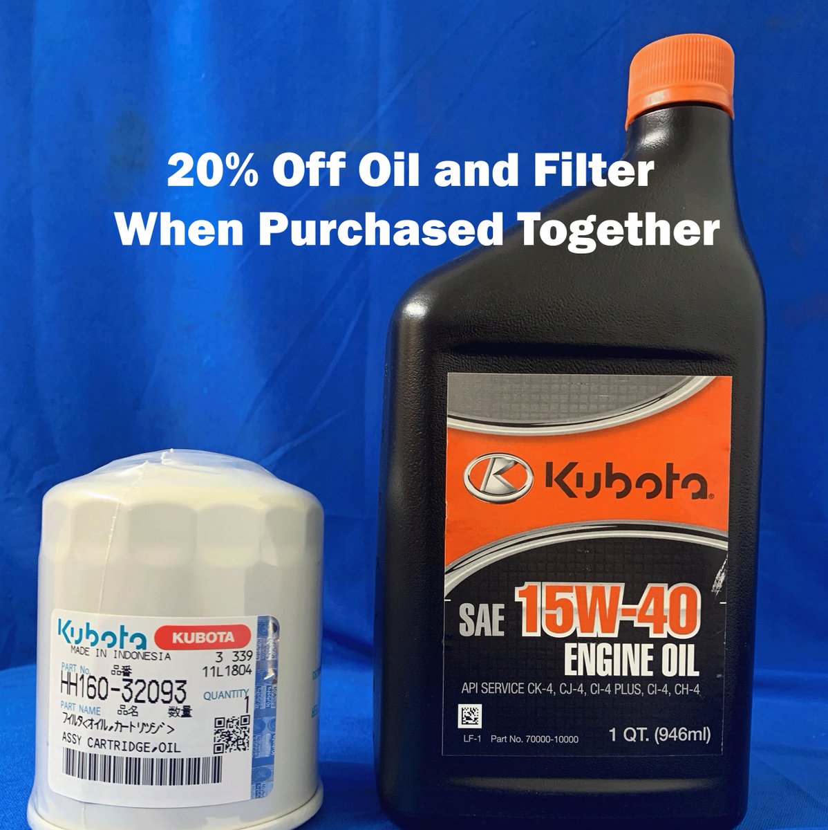 hendersonbrands's tweet photo. Henderson of Abbeville - December Parts Special
20% off Oil and Filter when purchased together https://t.co/GuEwytWBPN
