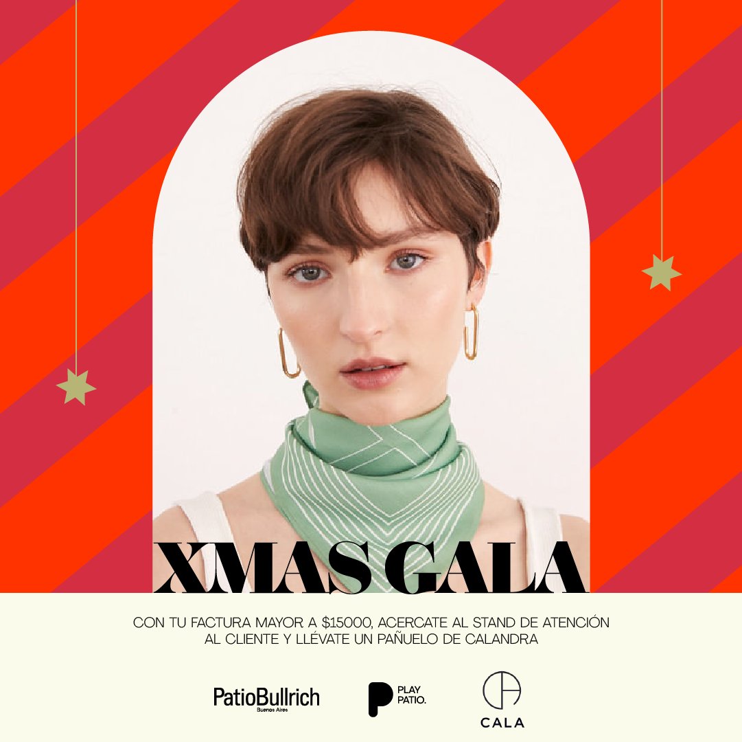 elpatiobullrich's tweet image. Hoy con tu factura mayor a $15.000, acercate al Stand de Atención al cliente y llevate un pañuelo de Calandra 🛍️🎄