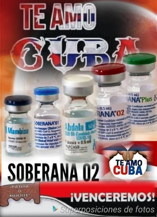 BrbaraLidia2's tweet photo. @cubacolabora 
@cubacooperaven 
@Besnoymp_26 
@EscobarNirma 
@MINSAPCuba 
Un País pobre y bloqueado hasta hoy ha vacunado a toda su población, el 85% con el esquema completo anti_COVID
Vivan nuestros ilustres científicos cubanos
#MasQueUnaVacunaUnPais 
#HeroesDeLaSalud 
#CubaVive https://t.co/NsZw4vEim3