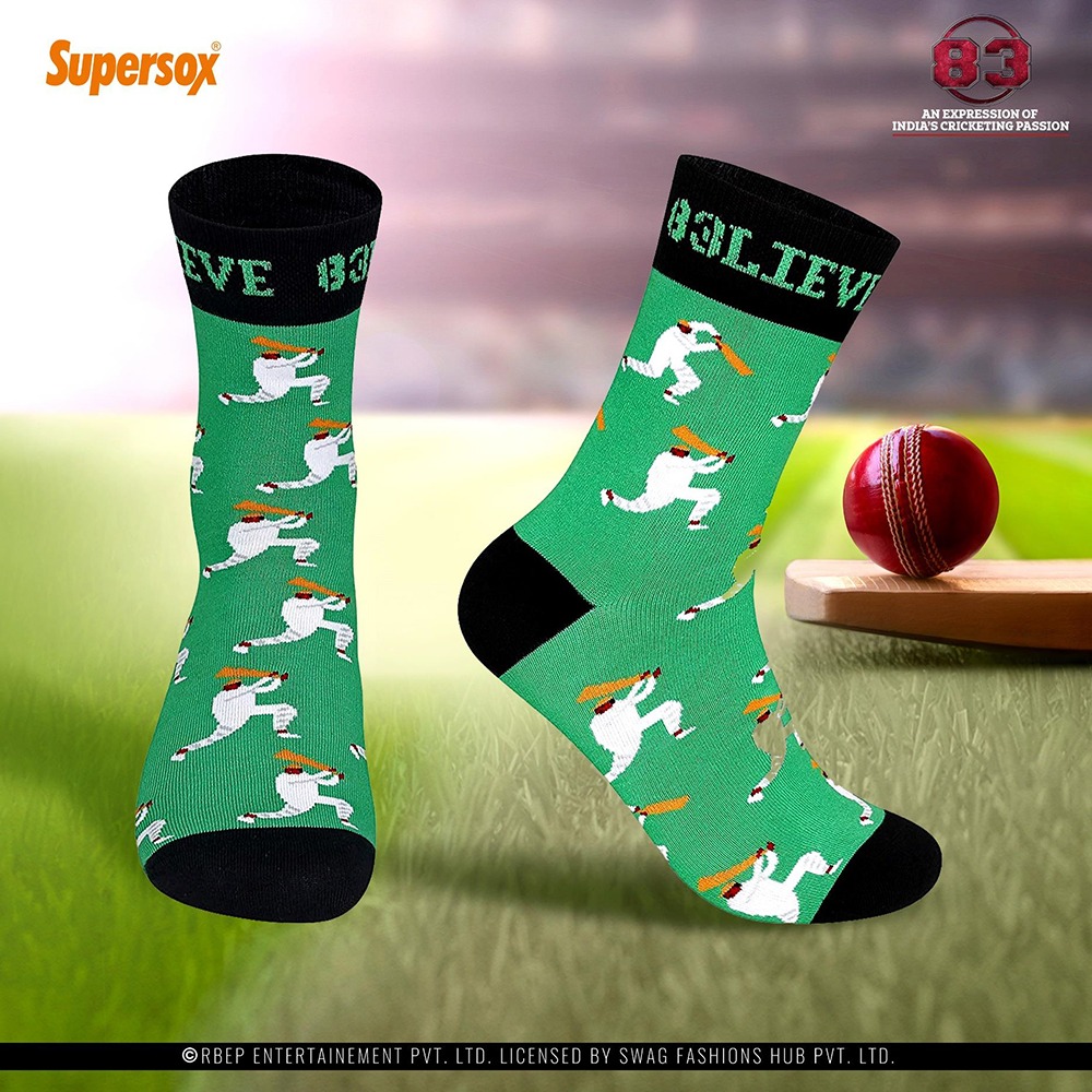 83Believe's tweet photo. The super socks for the superfans! 
Check out the official #83Believe socks range now. 

@83thefilm #swagfashionshub @Supersox_India https://t.co/1FeCgonERz