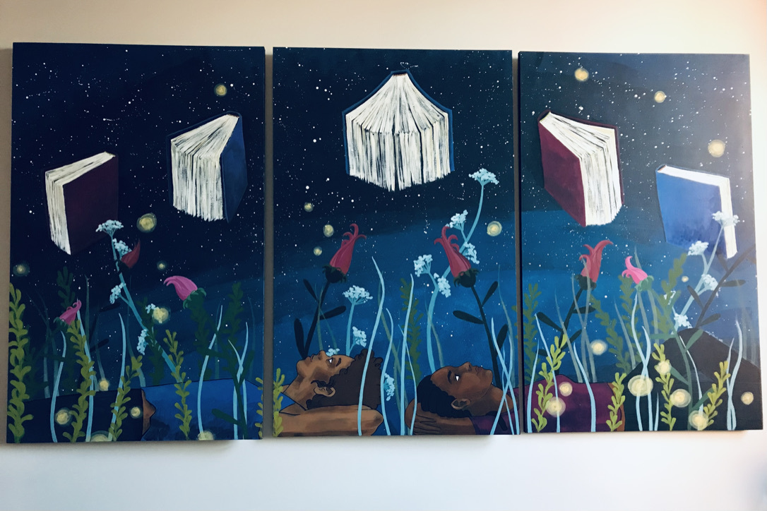 EdEquityCenter's tweet image. As this month&apos;s #liberationinspiration is #radicalimagination we wanted to share the mural that hangs in our office, commissioned by a local artist, Jocelyn Edwards. This imagery reminds us that radical imagination begins in young people.