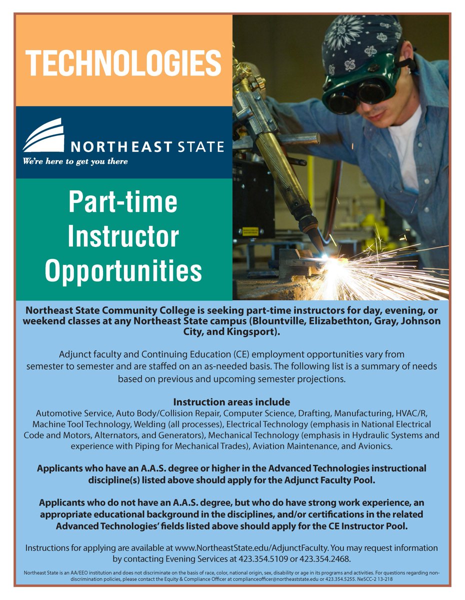 NEStateWFS's tweet photo. There are some exciting part-time instructor opportunities available!  Bring your expertise to an amazing organization.  Please see below for more information. https://t.co/FJ5mzPm4Cg