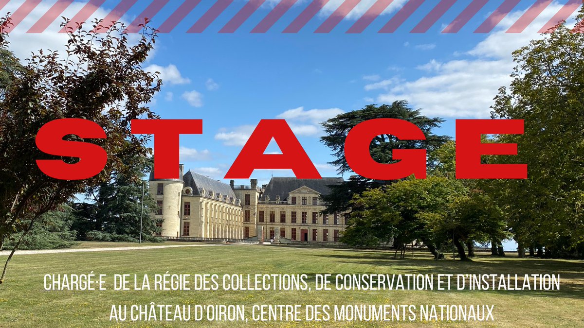 Etudiant·e?? Envie de partager mon quotidien <a href="/chateauoiron/">Château d'Oiron</a> pour un stage de 5 mois ?? 👉 postulez avant le 14/01/22!! + d’infos sur : pass.fonction-publique.gouv.fr/offre/satge-ch…