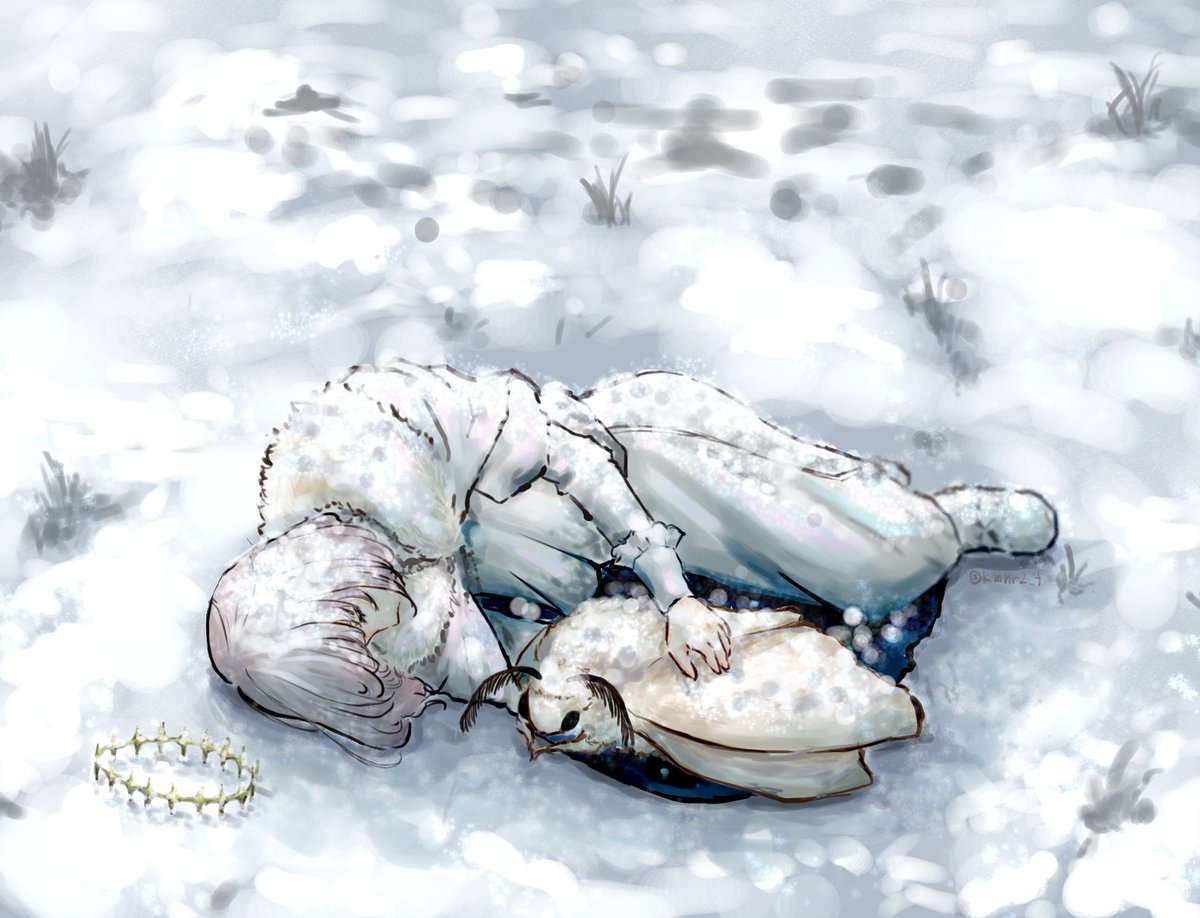 オベロン(Fate) 「初雪/亡き王女のためのパヴァーヌに寄せて
#オベロン 
#オベブラ 」|かもはらのイラスト
