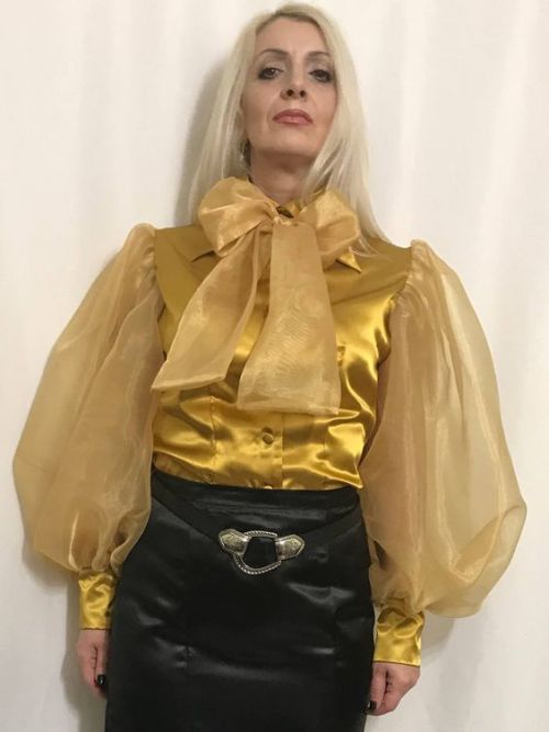 Bridgetkay On Twitter A Very Feminine Blouse And Leather Skirt My 