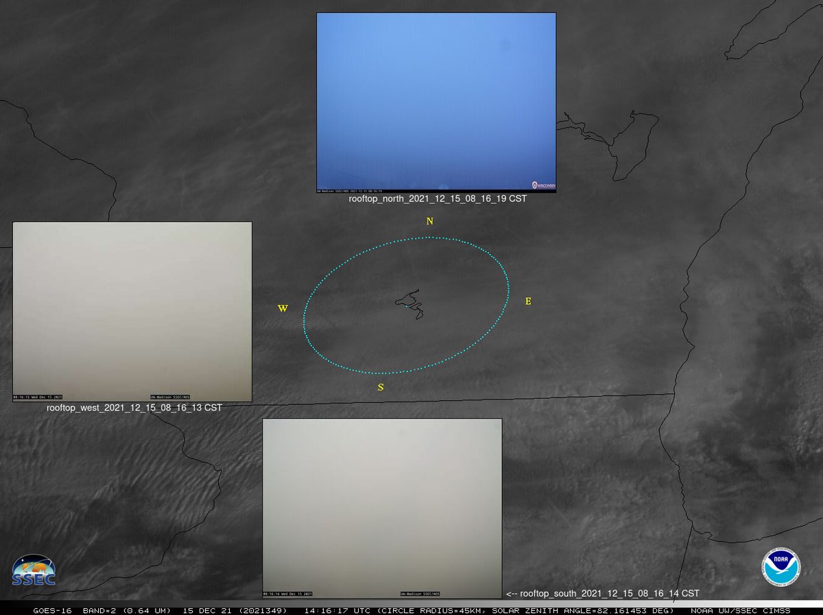 GOESguy's tweet photo. #Fog -- close up and from far out (36,000 km), derived #GOES16 IFR fog probabilities: https://t.co/fiAdqxOJ5W @NOAASatellites @UWMadScience #Bascom @UWSSEC @UW_AOS https://t.co/3lQ0uAZfoD https://t.co/lMCAkTKwZ5