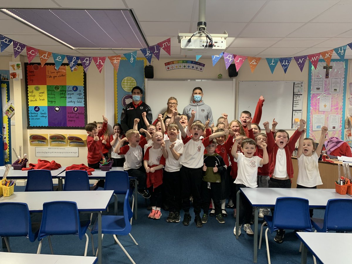SJV (@sjvprimary) on Twitter photo Thank you to <a href="/Saints1890/">St.Helens R.F.C.</a> Tommy and Matáutia for dropping off our Christmas card and nipping in to see our year 2s! Thank you to <a href="/Saints1890/">St.Helens R.F.C.</a> Tommy and Matáutia for dropping off our Christmas card and nipping in to see our year 2s!