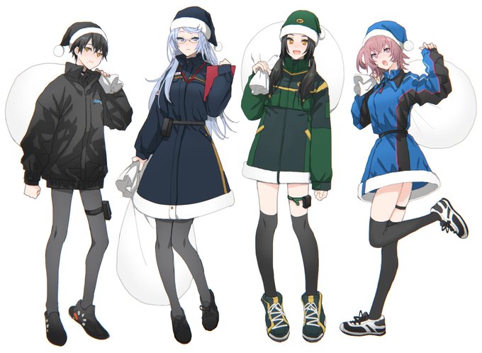 ぶつりゅう!(色々なサンタガールの絵です) 