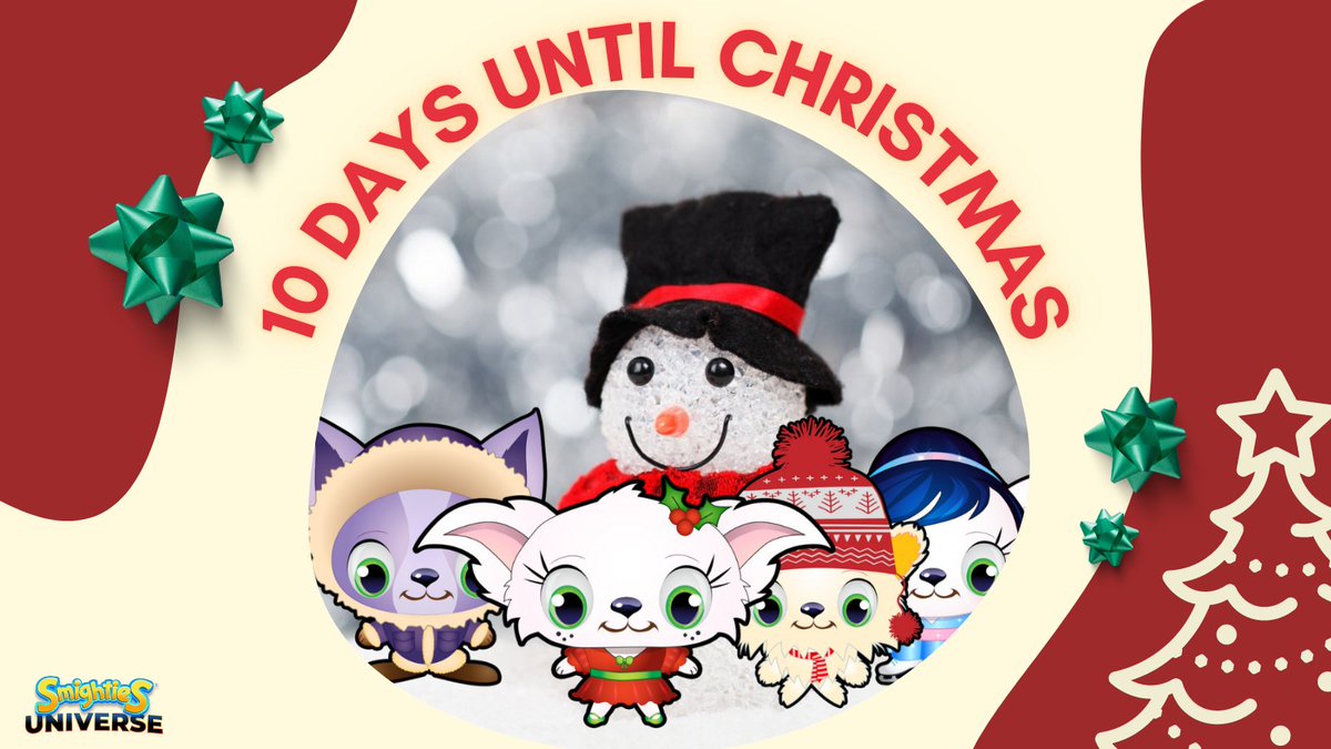 SmightiesU's tweet photo. Can you believe it? We’ve almost made it!🤩 There’s only 10 days left until Christmas, our favourite day of the year. The Smighties looove doing festive activities and they hope that you're all enjoying the festive season too😊☃️ https://t.co/MrycqiXB5Q