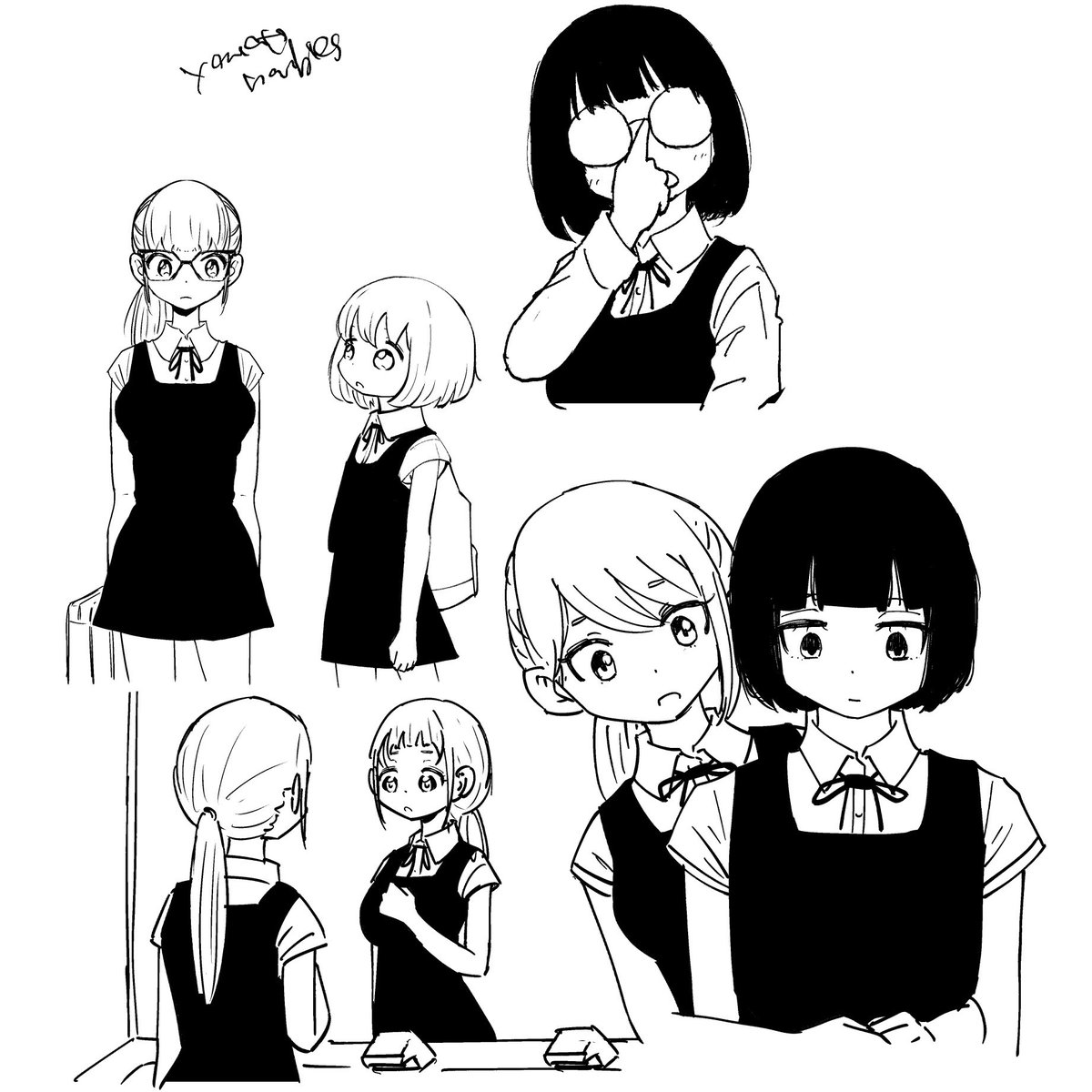 いつも描いてる
この制服着てる女の子達は
皆同じ女子高に通っています^ ^
東京都立スカイツリー女学園といいます。

以上、ほんとにどうでもいい情報でした^ ^ 