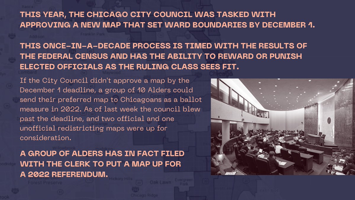 TaxTheRichChi's tweet photo. If the redistricting maps make it onto the ballot in 2022, working people must consider them in light of the question: Who runs Chicago? Working people or the corporate elites? Wealthy business owners, regardless of their race, will never defend the interests of working people. https://t.co/dj5ucXRvoQ