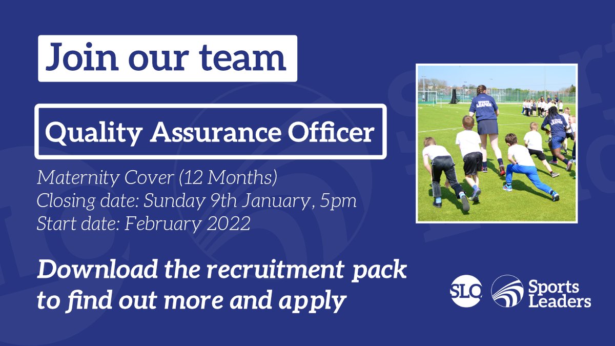 We're looking for a Quality Assurance Officer to join our Accreditation and Standards Team on a 12-month maternity cover - find out more, including how to apply, here: sportsleaders.org/about-us/caree…